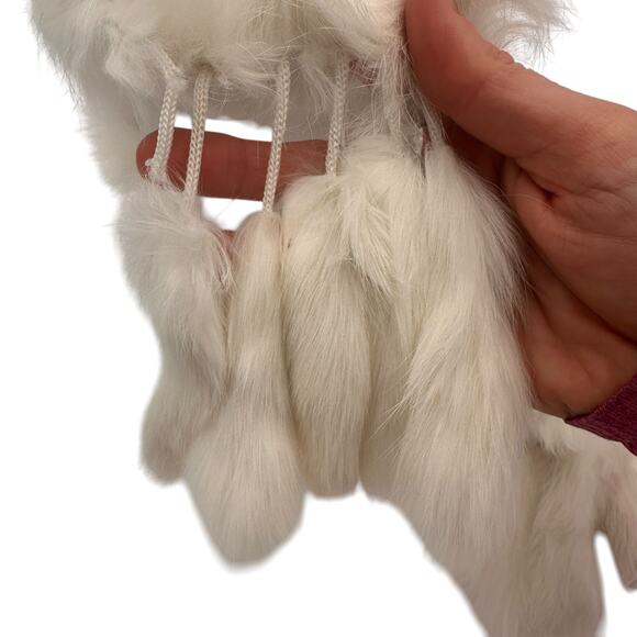 Pelle Nova di Riviera White Rabbit Fur Scarf - Picture 2 of 7